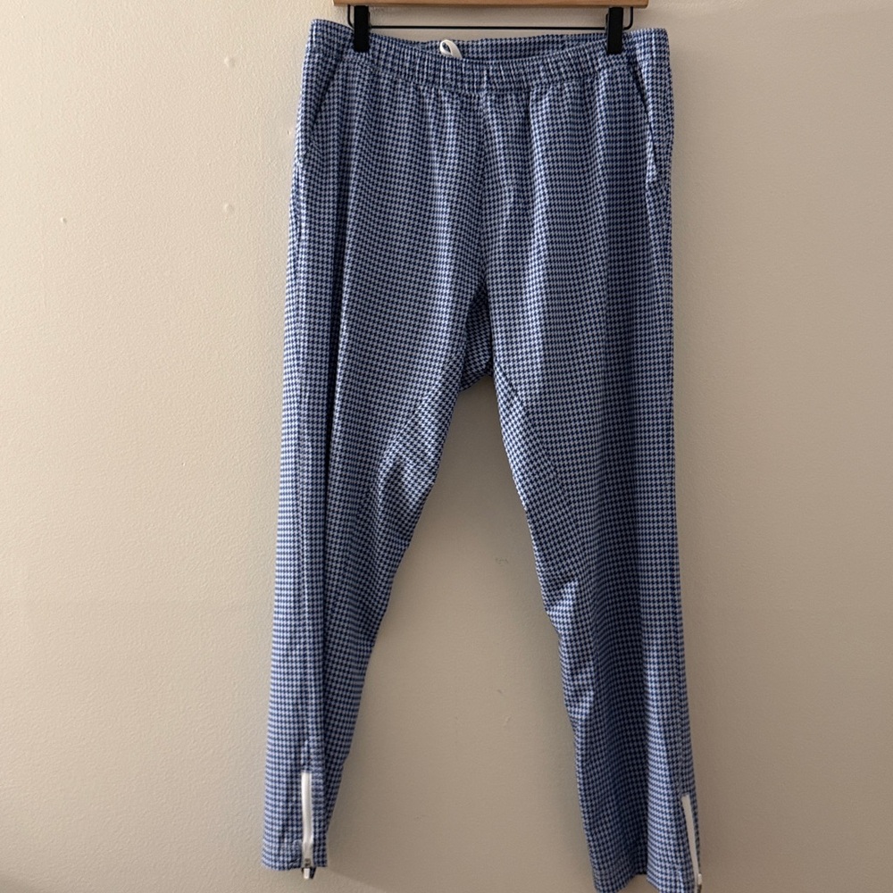 Sigrun Tennis blue houndstooth pants lightweight L